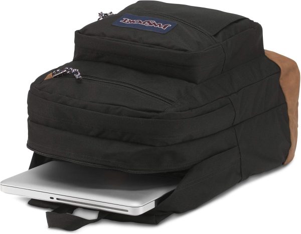 JanSport Cool Backpack, with 15-inch Laptop Sleeve - Large Computer Bag Rucksack with 2 Compartments, Ergonomic Straps, Black - Image 5